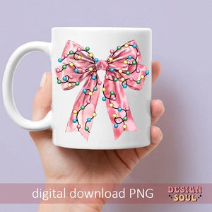 Coquette christmas png, christmas girly png, coquette bow png, trending png, christmas sublimation, holiday vibes png, pink bow png image 5