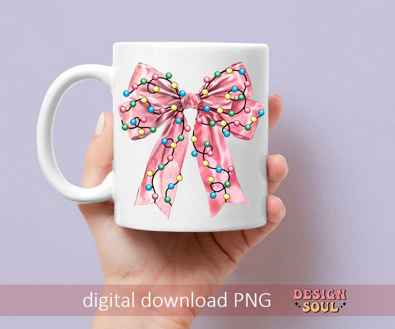 Coquette christmas png, christmas girly png, coquette bow png, trending png, christmas sublimation, holiday vibes png, pink bow png image 5