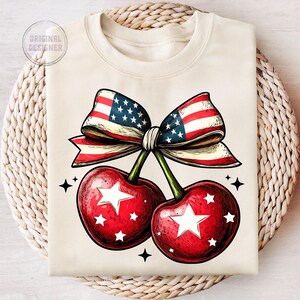 Kokarda American Cherry Coquette Png, Trendy America Png, Amerykańska Kokietka Png, 4 lipca Png, Dzień Pamięci PNG, Dziewczęca USA Png, Czwarty lipca zdjęcie 5