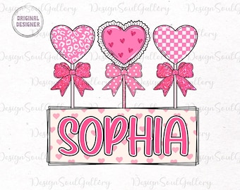 Custom kid name valentine png, girls valentine png, valentines name png, candy hearts png, hearts kid name png, valentine custom png, girly
