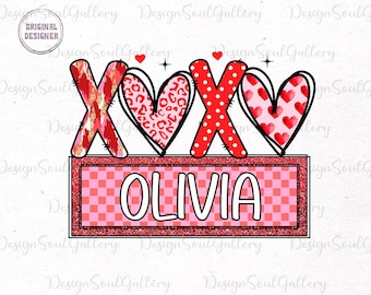 Valentines kid name png, custom name valentine png, girly valentine png, valentine girls png, girl name xoxo png, valentine name png, bow