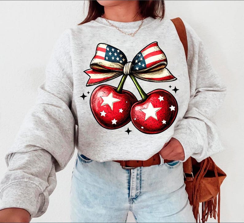 Kokarda American Cherry Coquette Png, Trendy America Png, Amerykańska Kokietka Png, 4 lipca Png, Dzień Pamięci PNG, Dziewczęca USA Png, Czwarty lipca zdjęcie 2