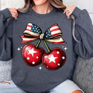 Kokarda American Cherry Coquette Png, Trendy America Png, Amerykańska Kokietka Png, 4 lipca Png, Dzień Pamięci PNG, Dziewczęca USA Png, Czwarty lipca zdjęcie 8