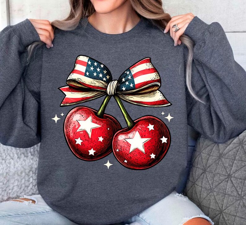 Kokarda American Cherry Coquette Png, Trendy America Png, Amerykańska Kokietka Png, 4 lipca Png, Dzień Pamięci PNG, Dziewczęca USA Png, Czwarty lipca zdjęcie 8