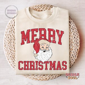 God jul med jultomten png i nöd, god jul png, retro jul png, jultomten png, vintage jultomten png, jul png-filer bild 2
