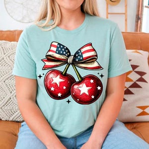 Kokarda American Cherry Coquette Png, Trendy America Png, Amerykańska Kokietka Png, 4 lipca Png, Dzień Pamięci PNG, Dziewczęca USA Png, Czwarty lipca zdjęcie 3