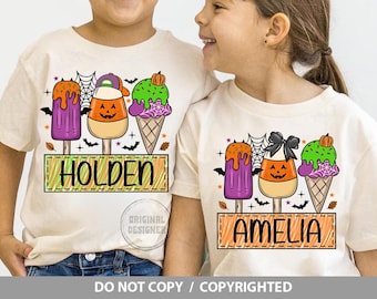 Halloween enfants png, personnalisé garçon fille halloween png, nom d'enfants halloween png, saison fantasmagorique png, des bonbons ou un sort png, girly halloween png