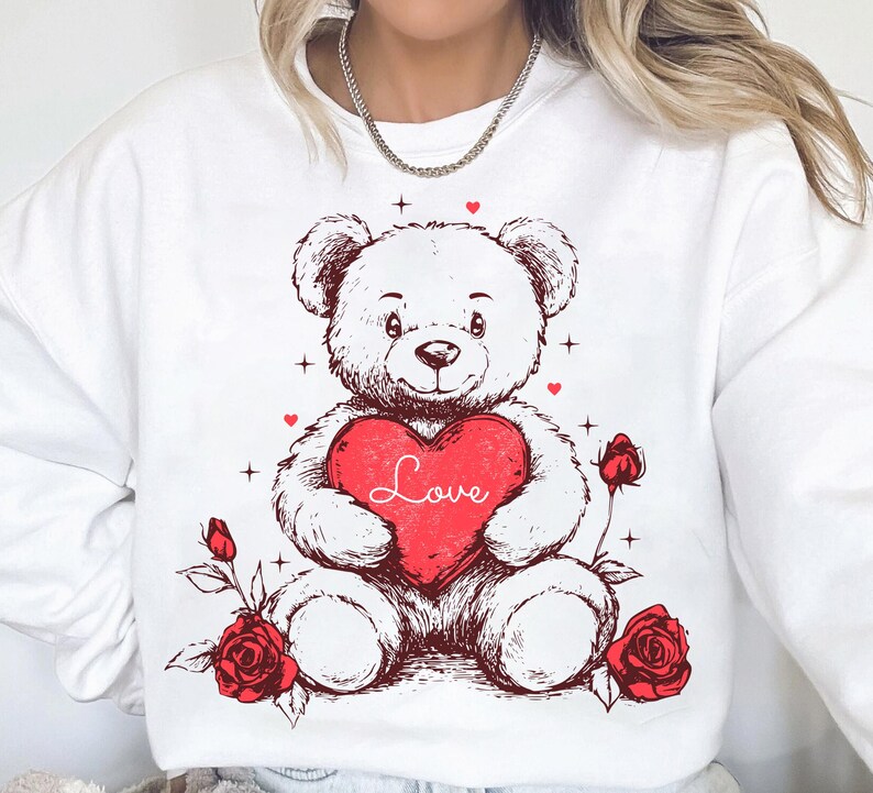 Be mine png, coquette valentines png, retro teddy bear png, valentine bow png, xoxo png, bear with heart png, love png, valentine heart png image 5