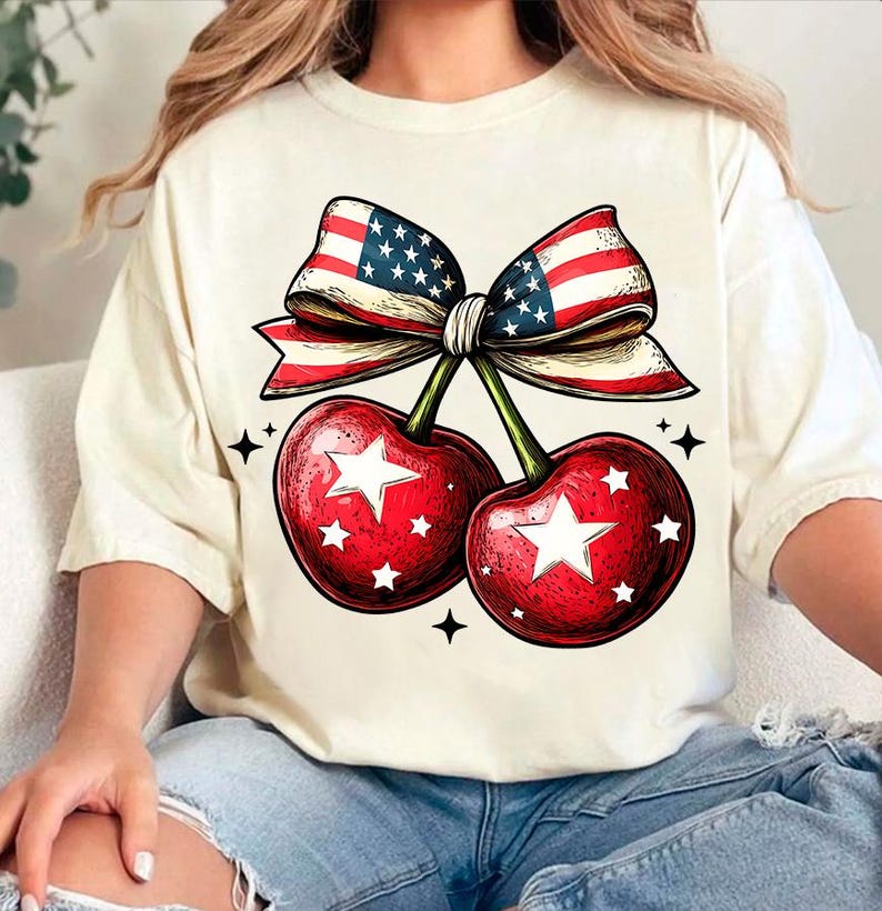 Kokarda American Cherry Coquette Png, Trendy America Png, Amerykańska Kokietka Png, 4 lipca Png, Dzień Pamięci PNG, Dziewczęca USA Png, Czwarty lipca zdjęcie 9