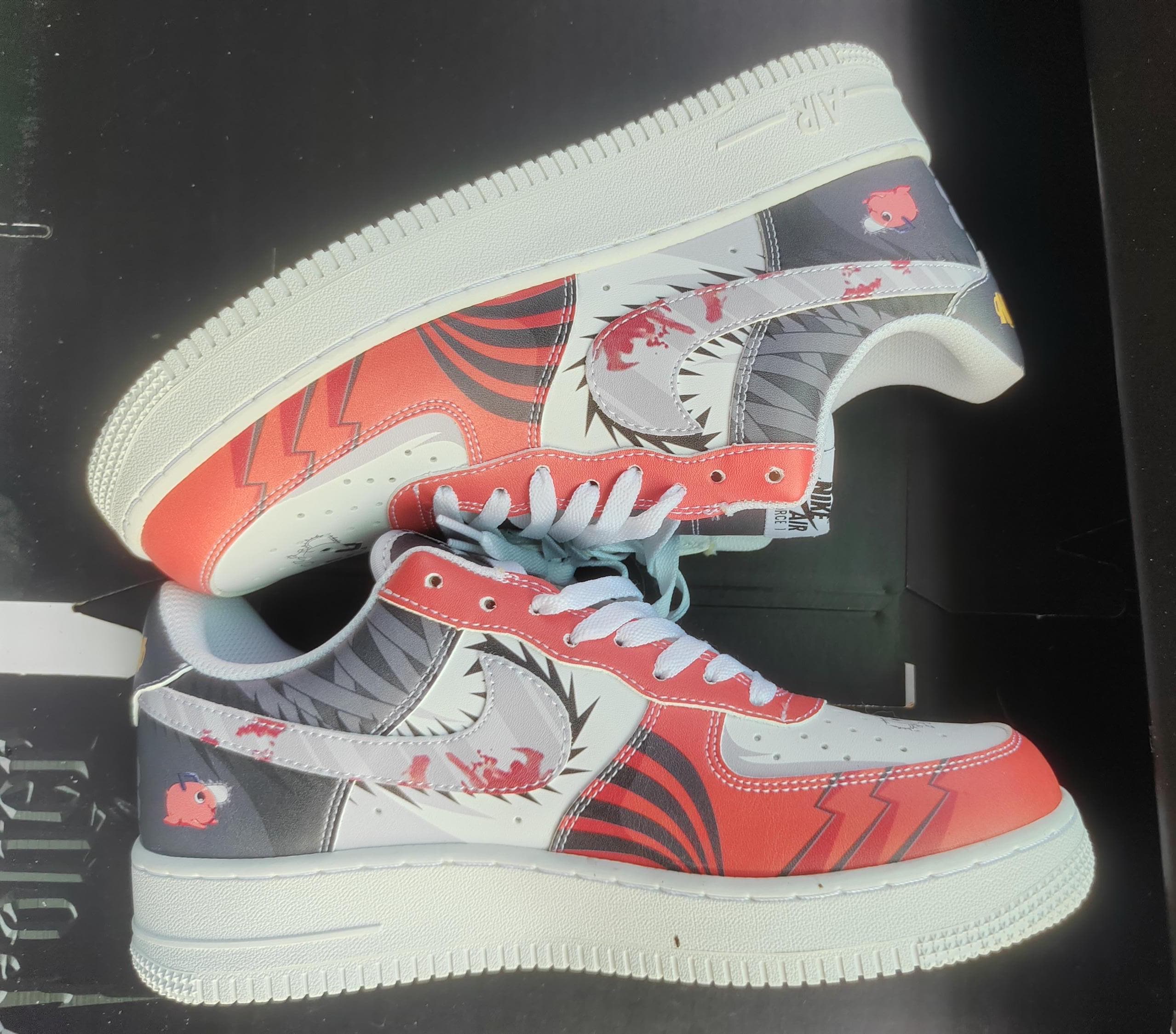 Nike Airforce Reflective Af1 Custom Customized White Af1