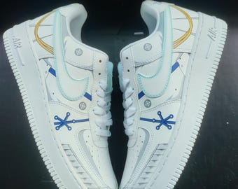 Custom Anime Sneakers: White Air Force 1 Style Shoes