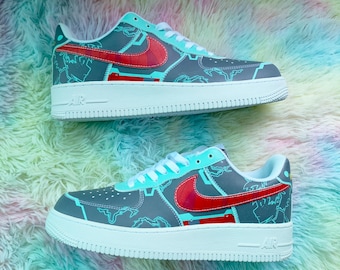 Custom AF1 Sneakers: Anime Air Force 1 Style Shoes, Streetwear Fashion Gift for Him