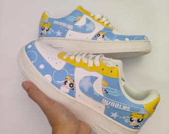 Custom Cartoon Sneakers: Air Force 1 Style, Hand-Painted Anime Shoes