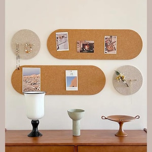 Round and oval felt wall board, jewelry wall organizer, felt wall earring holder, round wall tile, photo pin board oval