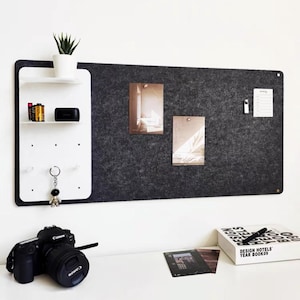 Bulletin felt board, message board, black and white, office pin boards, notice wall organization