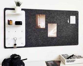 Bulletin felt board, message board, black and white, office pin boards, notice wall organization