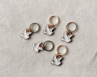 Bird Stitch Markers: Knitting Crochet Accessories - Set of 5