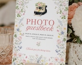 Graduation Photo Guestbook Sign Template, Graduation Party Decor, Editable Canva Printable, Polaroid Guestbook, 5x7 8x10 GI011