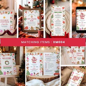 Weihnachtseinladung „Oh What Fun“, bearbeitbare Canva-Vorlage, Karte mit Veranstaltungsdetails, Kinderweihnachten, druckbare Einladung zur Weihnachtsfeier, 5×7 XM004 Bild 3