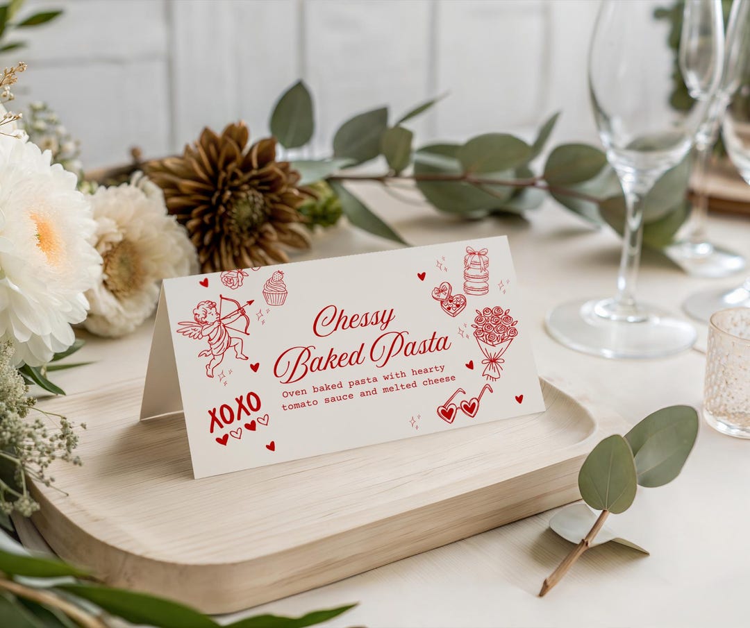 Event Table Labels Editable Galentine’s Food Labels Template, Valentine Buffet Tent Cards ...