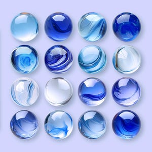 Blue Glass Orb Instagram Highlight Covers | 16 Cosmic Aesthetic Icons (JPG & PNG) | Digital Download