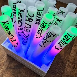 Personalized Foam Glowsticks - Custom Event Party Favors