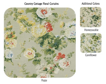 Country Cottage Floral Curtains