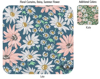 Floral Curtains, Daisy, Summer Flower