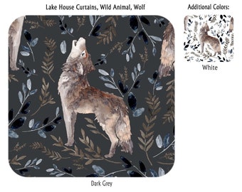 Lake House Curtains, Wild Animal, Wolf