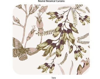 Neutral Botanical Curtains