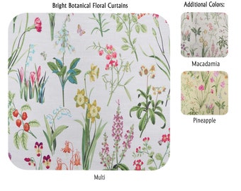 Bright Botanical Floral Curtains