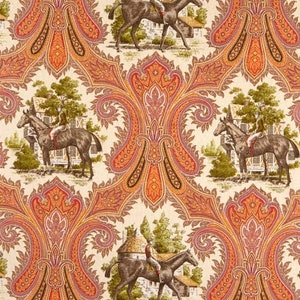 Horse Toile, Equestrian Curtains Spice