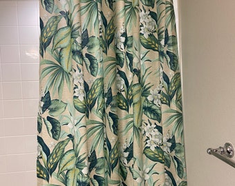 Tropical Botanical Floral Shower Curtain