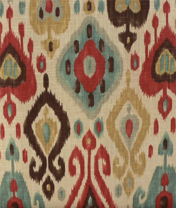 Modern Ikat Curtain Panels Boho Design Etsy