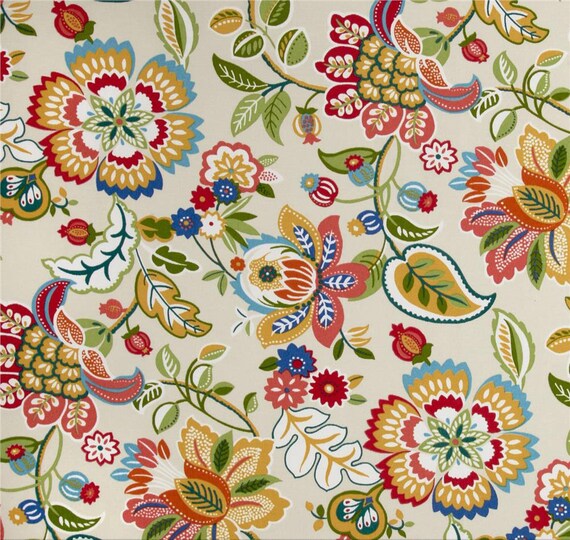 Multicolor Shower Curtain Bright Floral Etsy