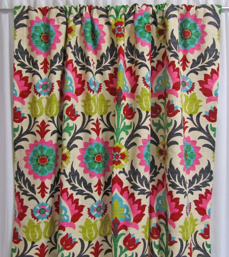 Southwestern Curtains Bright Multi-Colored Rod-Pocket | Etsy