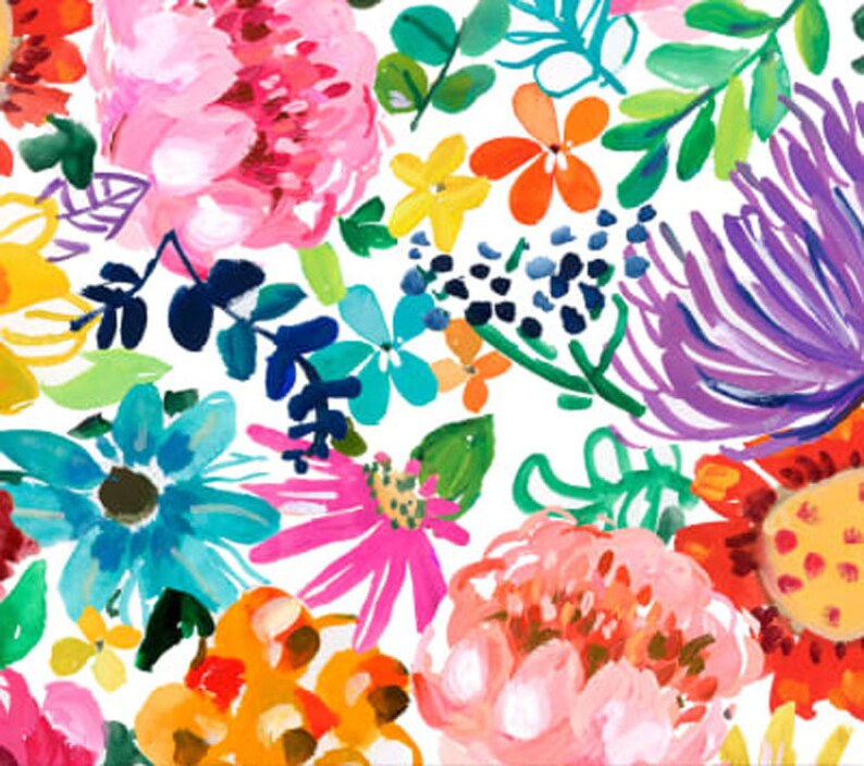 Multicolor Floral Curtains Bright Girl/'s Bedroom Decor Lightweight