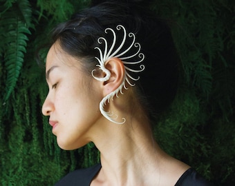 Chimera Ear Cuff with soft spikes