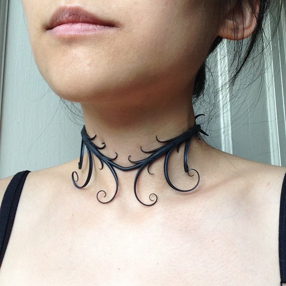 Spike Neck band Necklace Temporary Tattoo Sticker Gothic Rock Punk Lolita  Summer - Shop LAZY DUO TATTOO Temporary Tattoos - Pinkoi