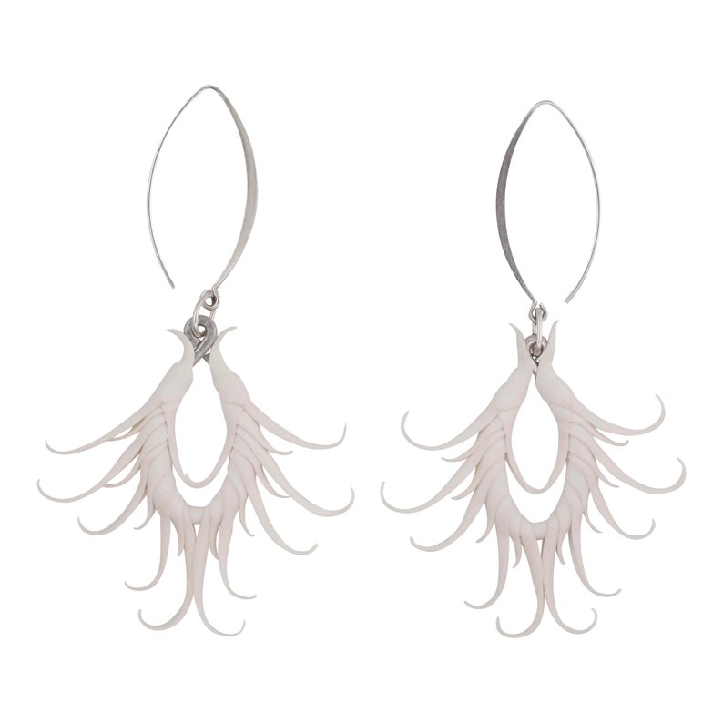 Peacock Eye Earrings on Sterling with Soft Spikes image 1