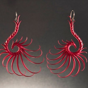 Large Swoop Earrings with Soft Spikes image 2