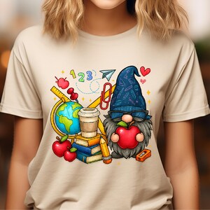Teacher Appreciation Shirt, Gnome Teacher Gift, Funny Teacher T-Shirt, Educator Gnome Tee, Teacher Gnome Apparel, End of Year Teacher Gift
