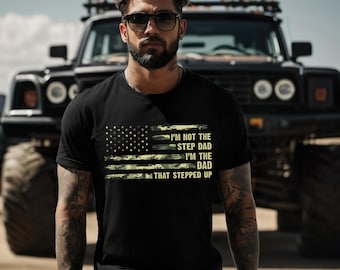 Father Figure Camo T-Shirt: Bonus Dad Military Tee