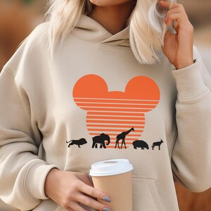 Geometric Wildlife Hoodie, Nature Inspired Geometric Hoodie, Animal Print Geometric Hoodie, Nature Patterned Hoodie, Forest Wildlife Hoodie