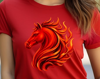 Fire Horse Zodiac Shirt, Chinese Zodiac Horse Tee, 2026 Lunar New Year Shirt, Astrology Horse Symbol, Asian New Year Gift