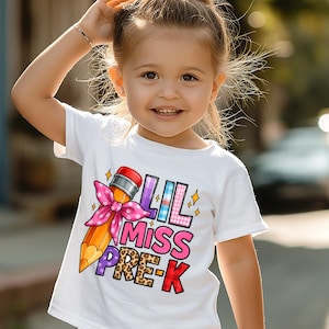 Pre-K Vibes Shirt: Back to School Toddler Tee, Preschool Girl Outfit