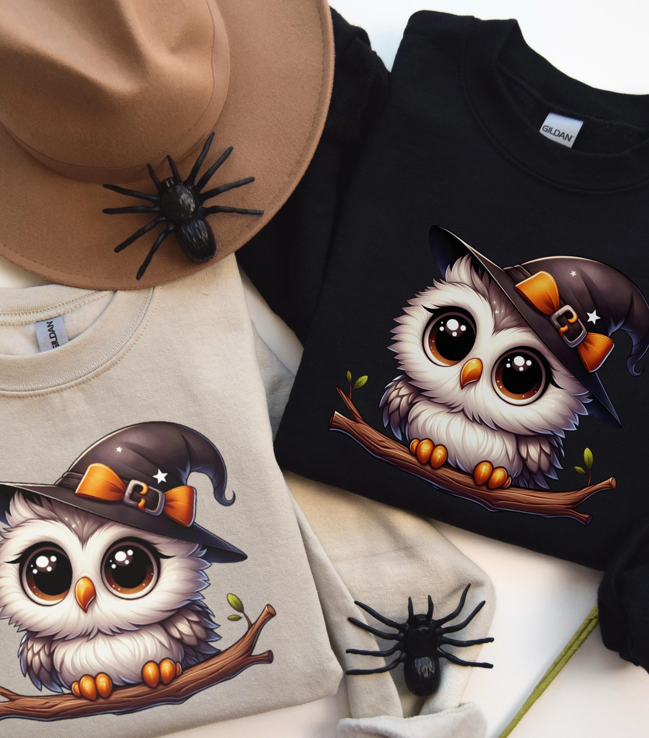 Spooky Cute Owl Sweatshirt, Halloween Owl Crewneck, Fall Owl Graphic Pullover, Cozy Autumn Sweatshir