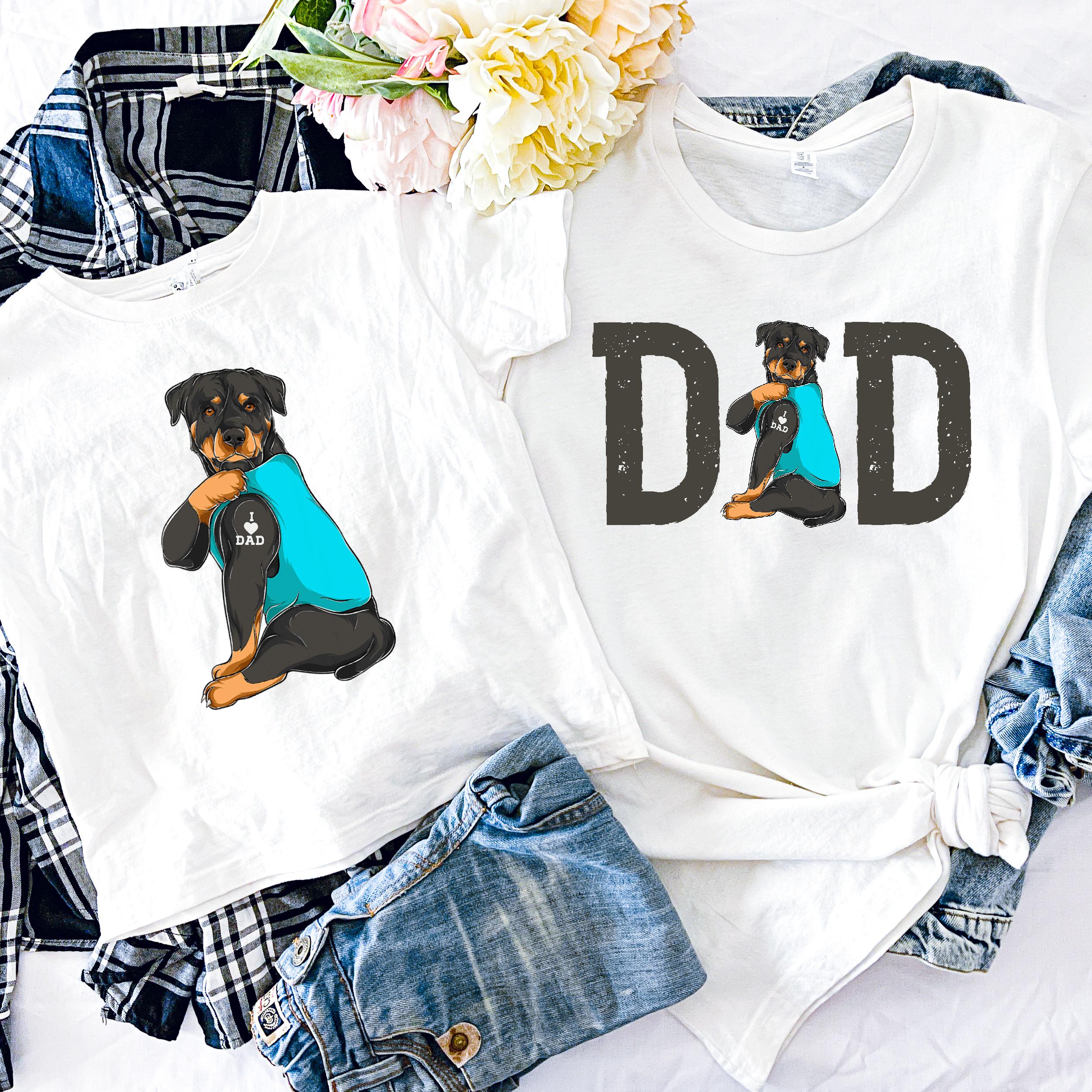 Rottweiler Dad T-Shirt: Funny Dog Lover Gift