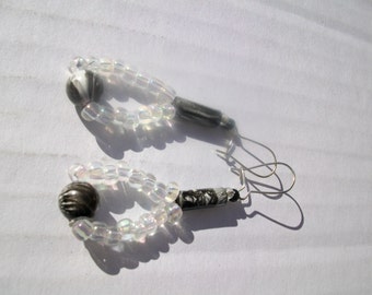 Black And White Loop Earrings