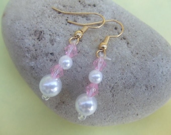 White Pearl Earrings